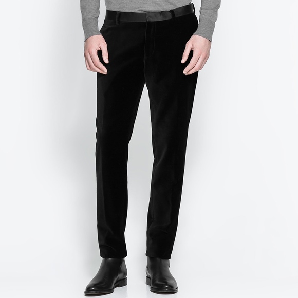 zara mens black trousers